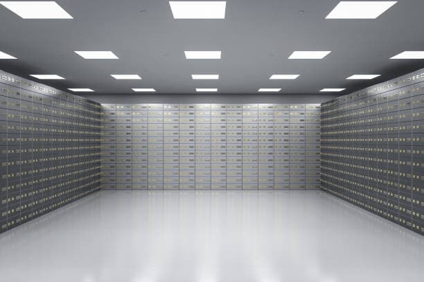 Secure Banking Vault Area